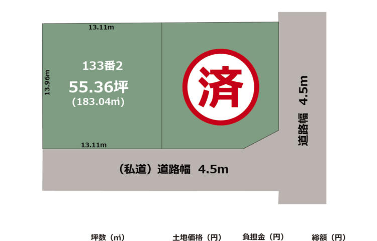 岐阜県羽島郡岐南町平成２丁目　建築用地